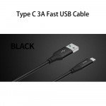 Wholesale Type C 3A Fast Charge Metal Nylon Woven Aluminum USB Cable 3ft (Gray)